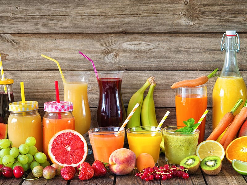 Freshly Squeezed Fruits Vegetables Juices