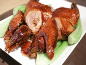 Fried Pigeon Pakchoi Vegetable