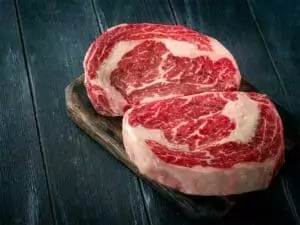 Raw Rib Eye Beef