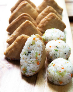 Fried Tofu Stuffed With Rice