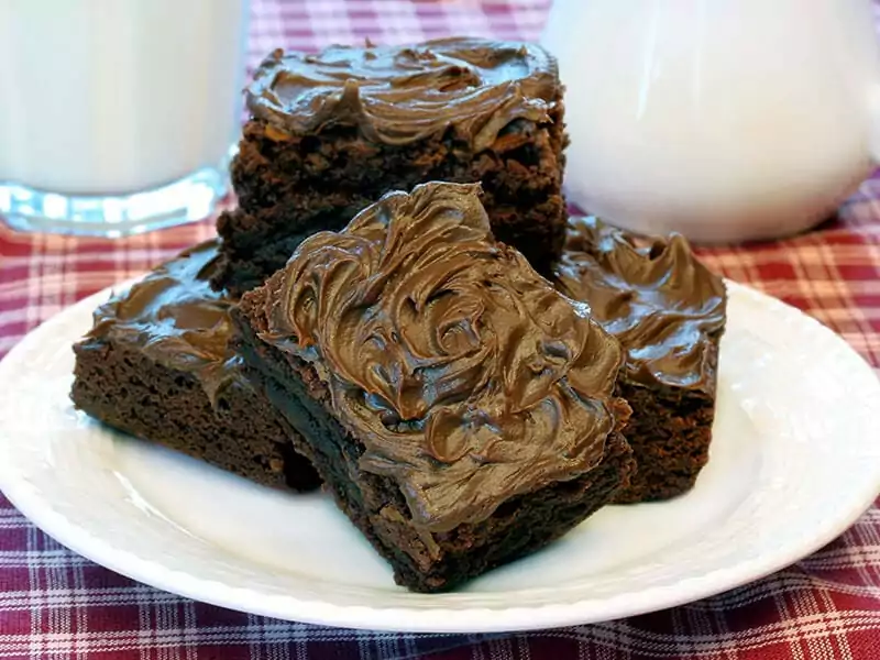 Fudge Iced Brownies