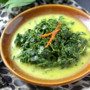 Cassava Leaf Dish With Corn