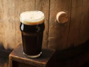 Glass Dark Stout Beer