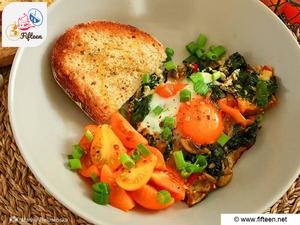 Spinach Mushroom And Egg Breakfast Skillet Recipe