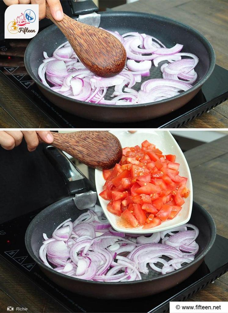 Add The Tomatoes And Stir Well