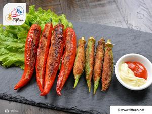 Vietnamese Okra And Peppers Stuffed With Fish Cakes Recipe