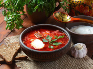 Borscht Bowl Red