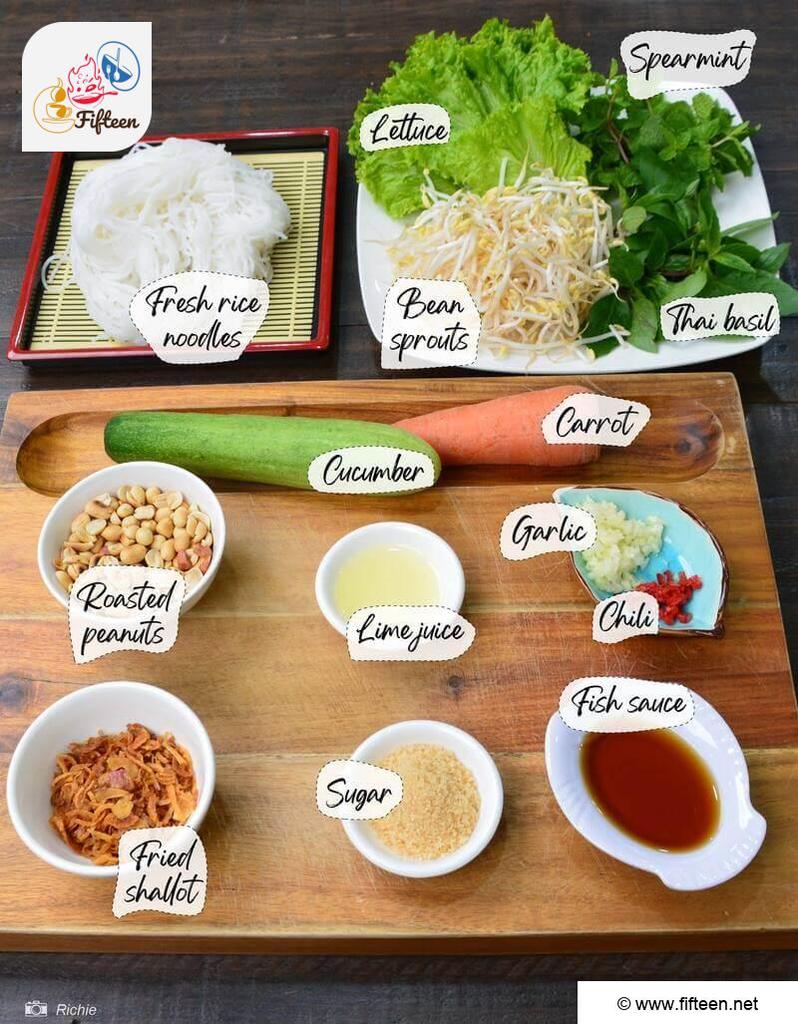 Bun Bo Nam Bo Ingredients