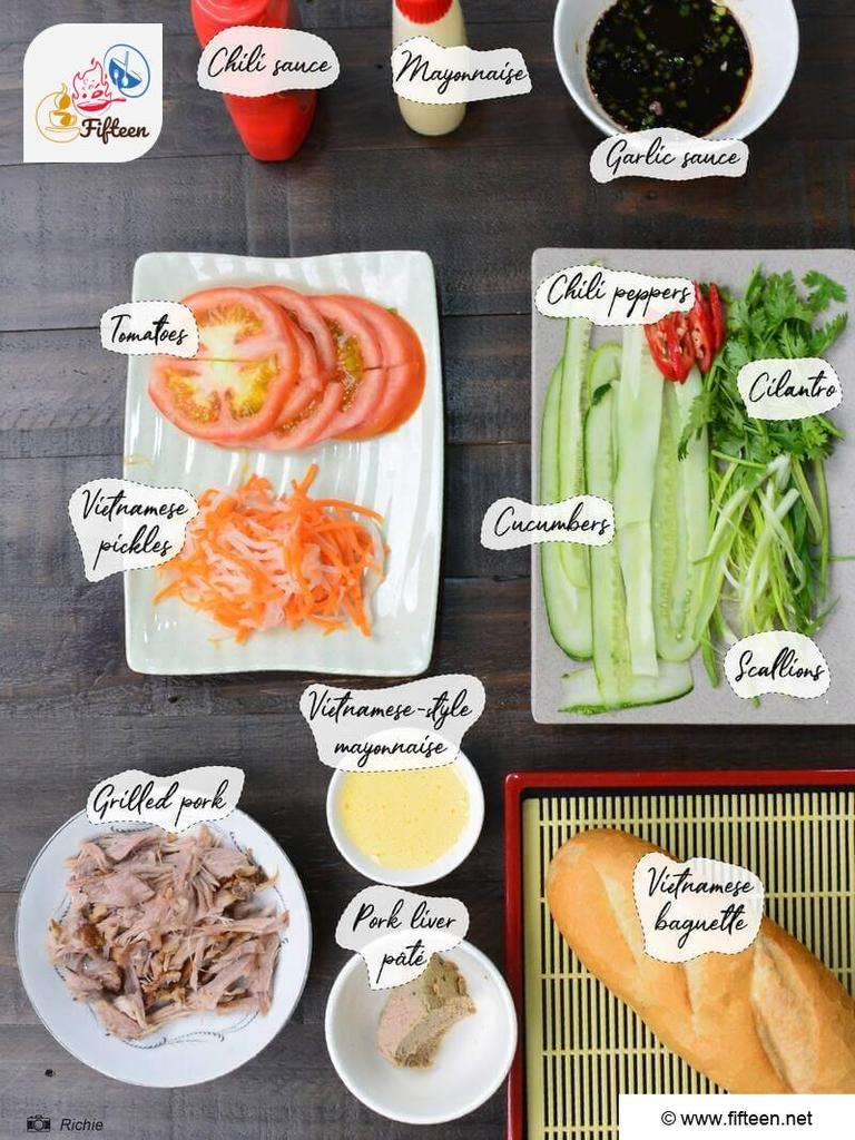 Ingredients Make Banh Mi Thit Nuong