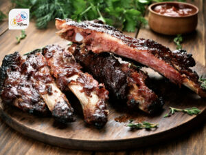American Dishes Grilled Barbecued Pork Ribs