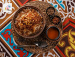 Egyptian Dishes Koshary with Chickpeas