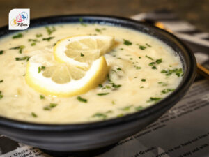 Greek Dishes Soups Avgolemono With Lemon