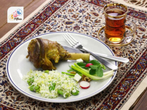 Iranian Dishes Baghali Polo