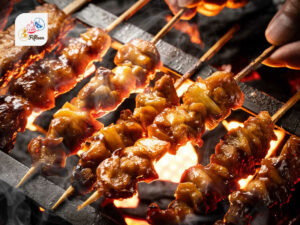 Japanese Dishes Grilled Yakitori Skewers