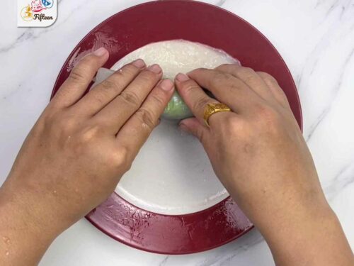 Pho Cuon Step 4 Rolling the Pho Noodle Sheets2