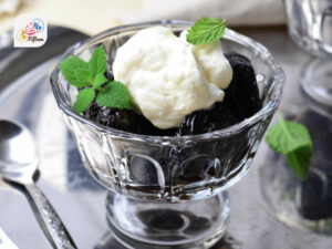 Ukrainian Dishes Desserts Prunes Whipped Cream