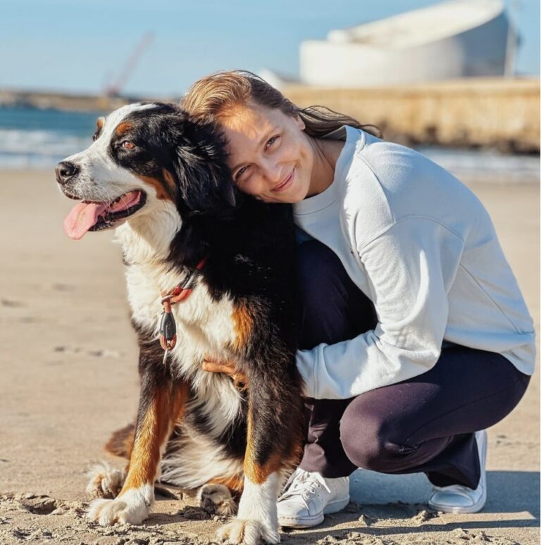 Liliya Balinska with her dog