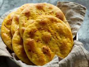 Kashmiri Bread And Doughs Sheermal Flatbread