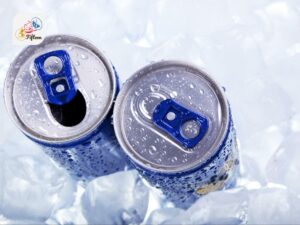 Enery Drink Cans On Ice