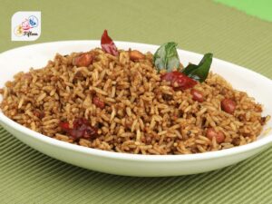 South Indian Tamarind Rice With Peanut