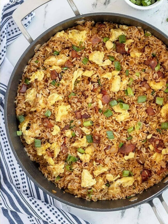 Bacon and Egg Stir-Fried Rice