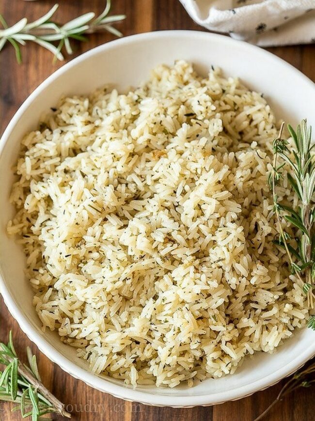 Garlic Herb-Infused Rice Pilaf